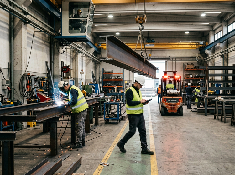 Situazione industriale in cui il near miss sta per manifestarsi